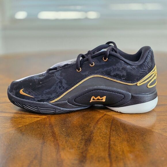 Nike LeBron XXII BHM Black White Basketball Shoes Gold HV8616-100 Women's 8.5 LE - Picture 9 of 16